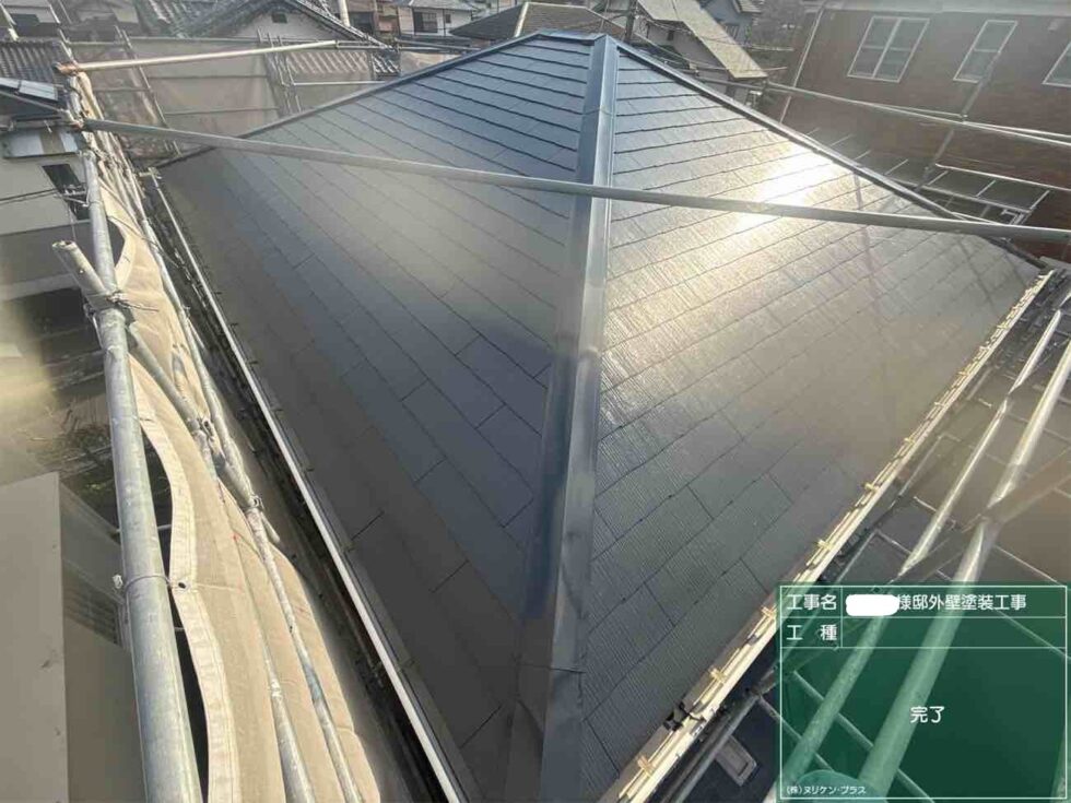 西彼杵郡長与町　M様邸　屋根塗装(使用塗料：パラサーモF)