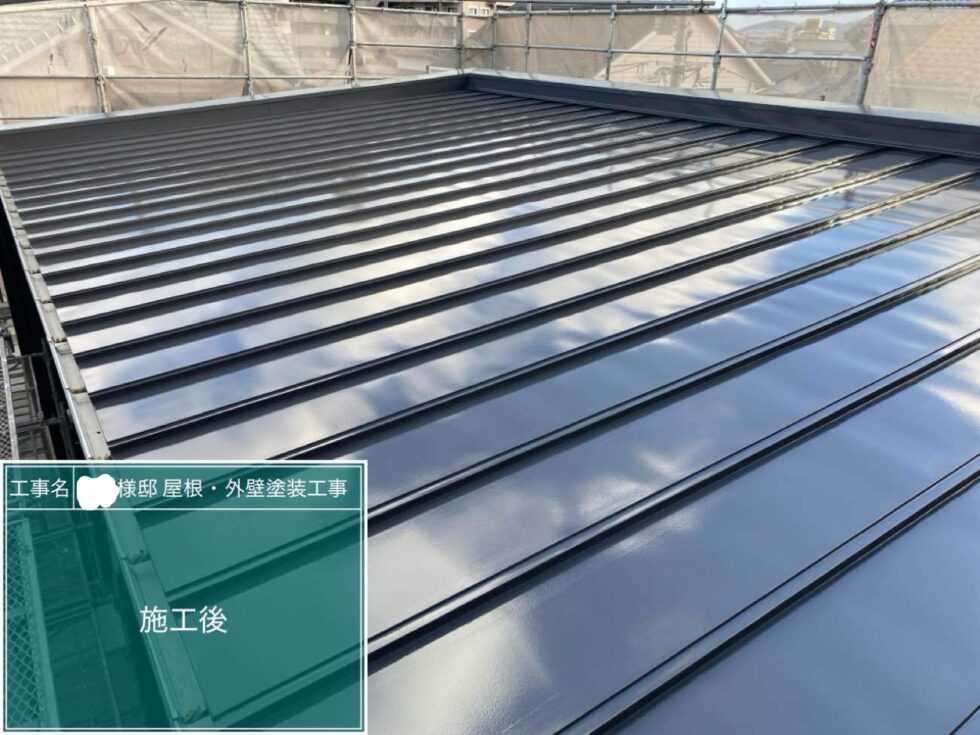 長崎市岩屋町　S様邸　屋根塗装(使用塗料：ボンフロンライトサンバリアGT)