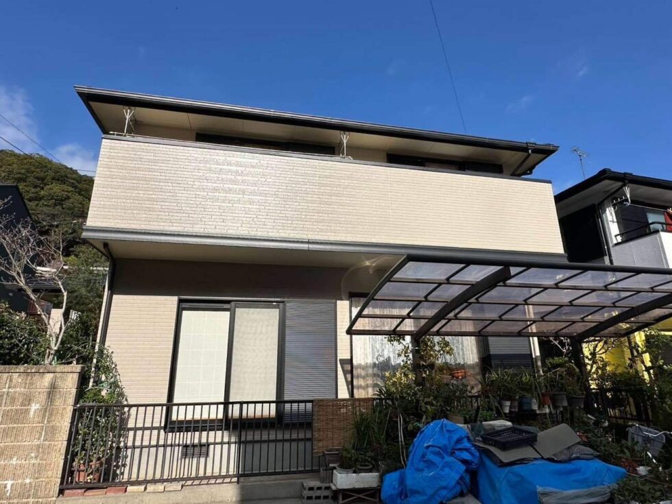 長崎市金堀町　K様邸　外壁塗装(使用塗料：シルビアセラティーN)